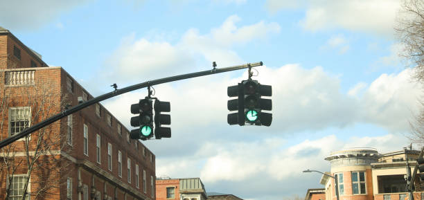 istock Driving Green light red light stop walking traffic light 1460382383