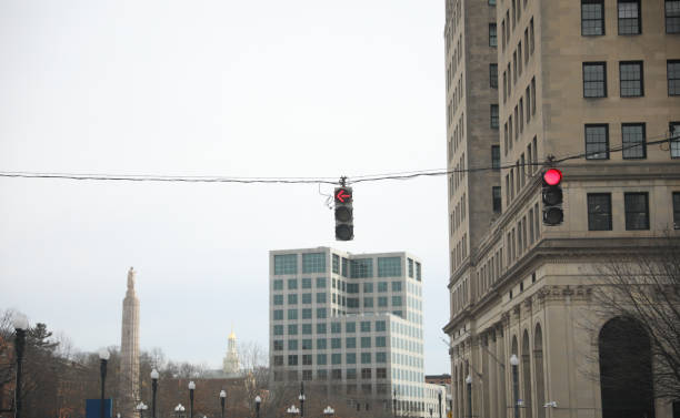 istock Driving Green light red light stop walking traffic light 1460382394
