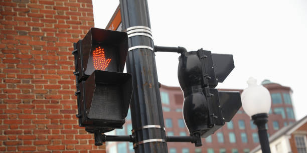 istock Driving Green light red light stop walking traffic light 1460382423