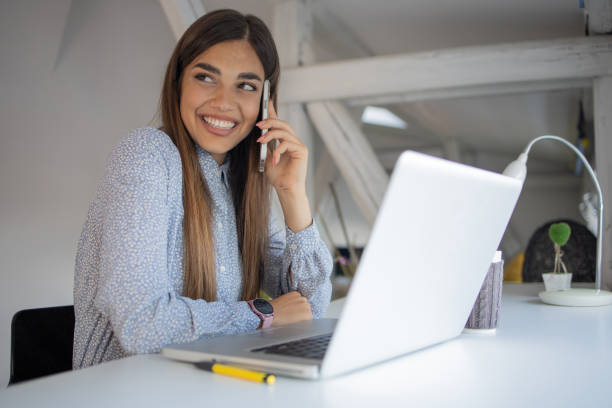 istock Young woman working from home 1460384644