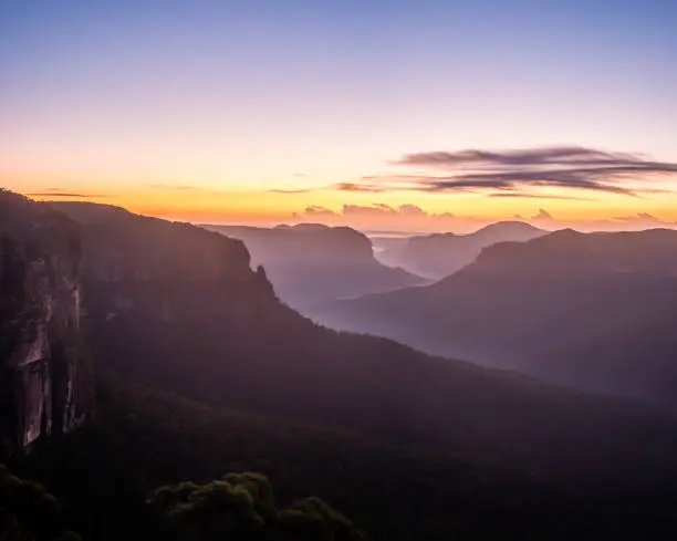 Photo of Mountain Range before Sunrise in Australia