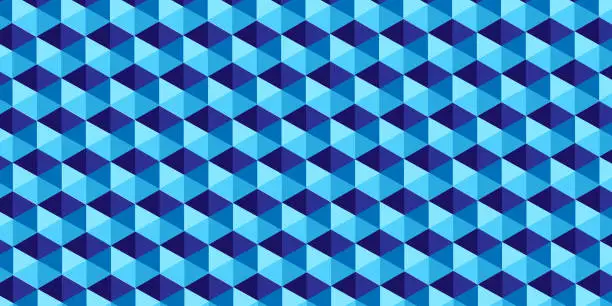 Vector illustration of Abstract blue background - Geometric texture