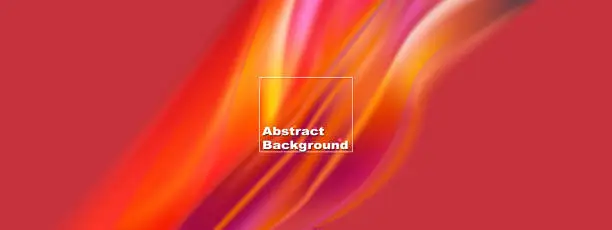 Vector illustration of Red and Yellow flow abstract background.