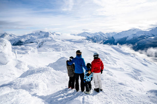 istock Family on a winter ski vacation 1460397739