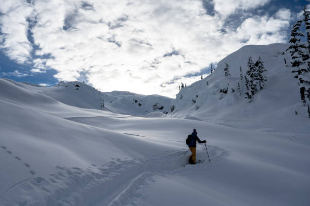 istock Woman backcountry snowboarding 1460397769