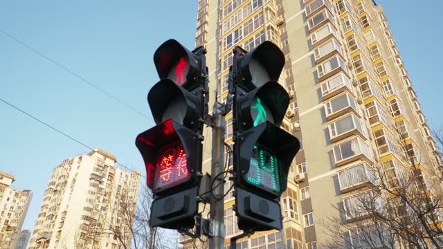 Red traffic light to green light