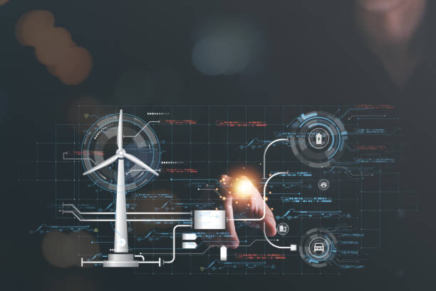 istock protecting the environment alternative energy Sustainable renewable energy sources Green energy innovation and environmentally friendly energy technology,Conservationist pointing virtual icon 1460419729