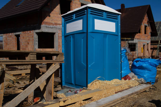 istock Portable mobile toilet for workers at the construction site. 1460436732