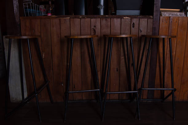 istock selective focus of space in a coffee shop with chairs in a row 1460437867