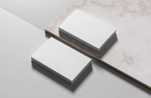 istock Realistic business card mock up isolated on white background. 3D illustration. 1460441271