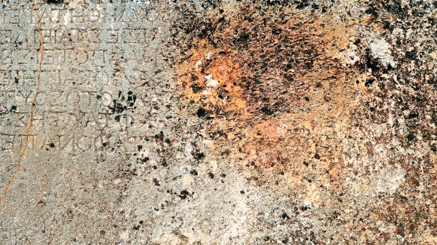 istock Vintage Stone Texture. Retro Pattern. Shabby Rock Surface. A Crack in the stone. Rust Corroded Wall. 1460442774