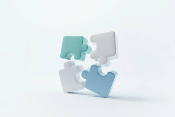 istock Symbol of teamwork, Jigsaw puzzle connecting, cooperation, partnership. Business concept. 1460443035