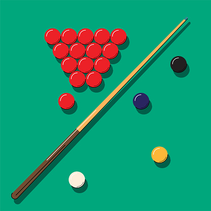 snooker pool billiard balls isolated vector illustration