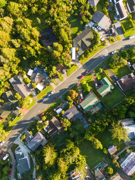 istock Neighborhood complex at suburban housing development. 1460448618