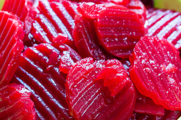 istock Closeup of pickled beetroot in a bowl 1460449754