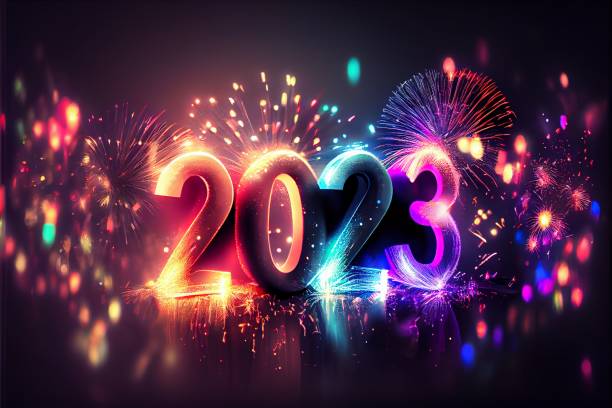 istock New Year 2023 background with fireworks bokeh light 1460456593