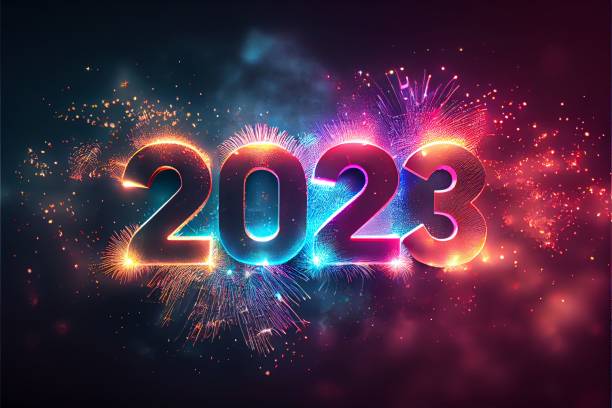istock New Year 2023 background with fireworks bokeh light 1460456596