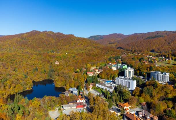 istock Sovata Resort - Romania seen from above on an autumn day 1460457317