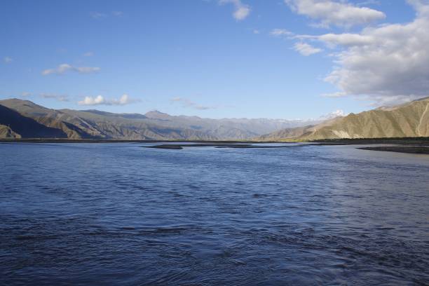 istock Lake landscape with mountains in the background 1460457975
