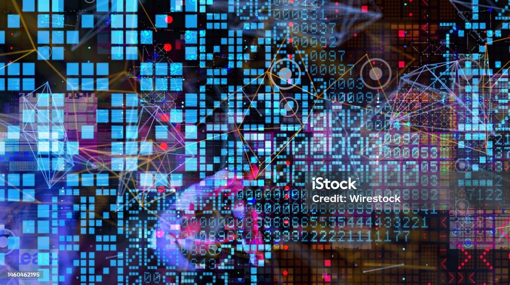 Coding Images That Look Futuristic Abstract Futuristic Backdrop With Binary Code Stock Photo - Download ...
