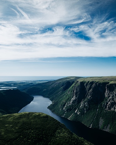 The Gros Morne National Park on the west coast of Newfoundland, in eastern Canada