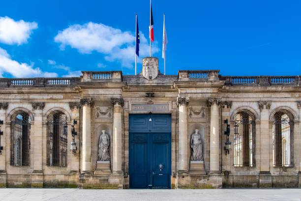 Bordeaux in France, the city hall in the center, beautiful monument