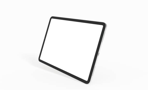 istock 3D rendering of a tablet with copy space isolated on white background 1460470465