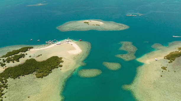 istock Tropical island with sandy beach. Palawan, Philippines 1460473258