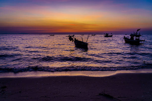 Free Stock Photo of Fishing Boat on Golden Sunset | Download Free ...