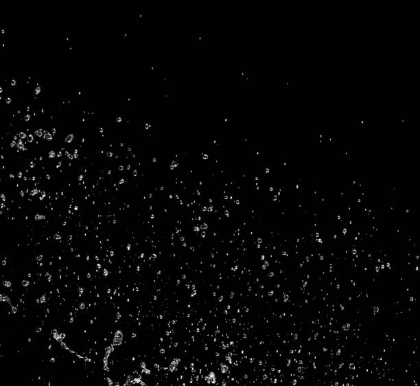 istock Shape form throw of Water splashes into drop water attack fluttering in air and stop motion freeze shot. Splash Water for explosion texture graphic resource elements, black background isolated 1460481017