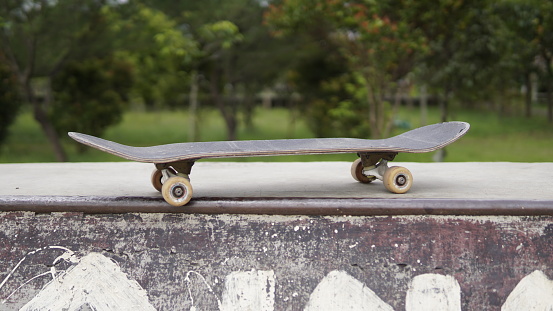 skateboard in the park.