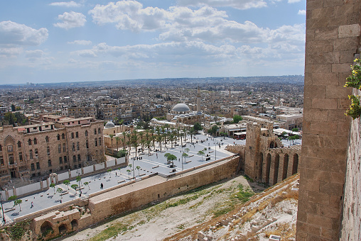 View of the Aleppo city in Syria