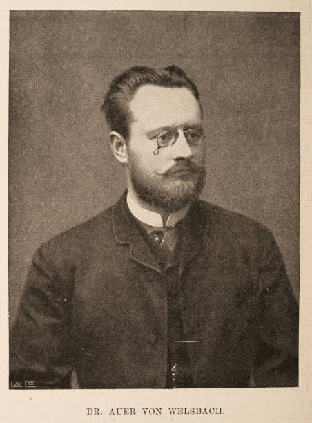 Carl Auer von Welsbach, Victorian Austrian scientist and inventor 19th Century, Vintage photograph vector art illustration