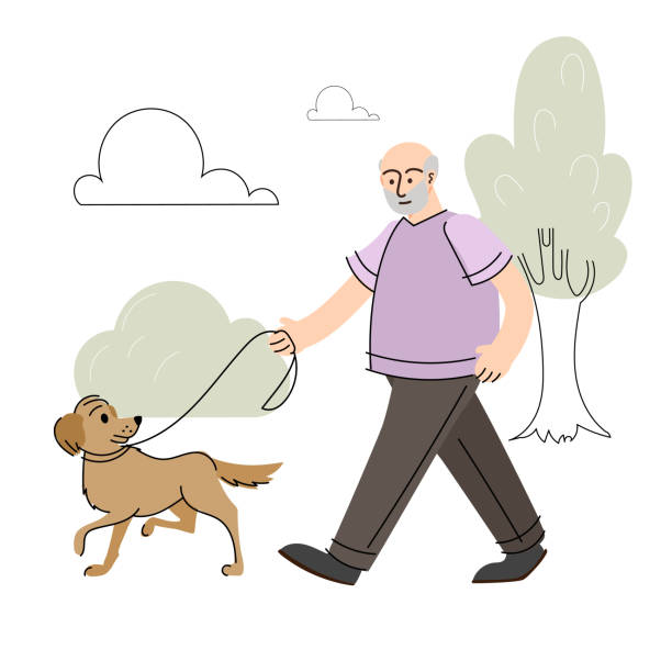 1,466 Cartoon Of Person Walking Dog Illustrations & Clip Art - iStock