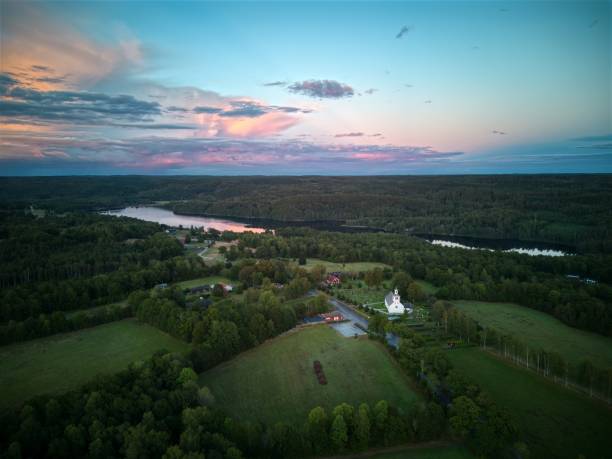 istock Aerial drone image over a Simlangsdalen in Halmstads municipality 1460493776