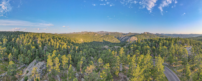 Black Hills National Forest South Dakota Featuring Mt. Rushmore in the Distance