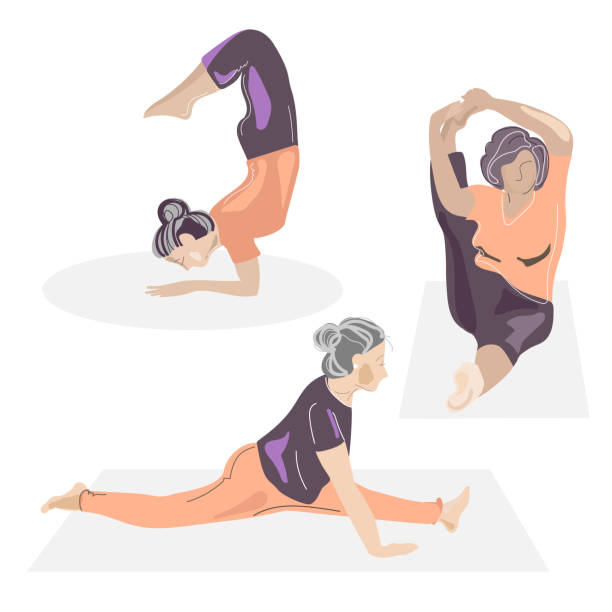 190+ Middle Aged Woman Yoga Stock Illustrations, Royalty-Free Vector  Graphics & Clip Art - iStock