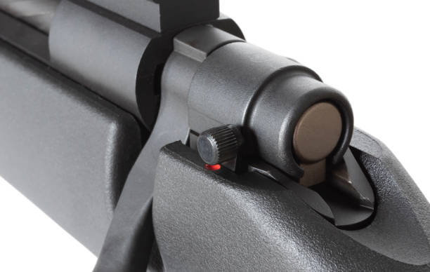 istock Safety on a bolt action rifle that is engaged 1460507420