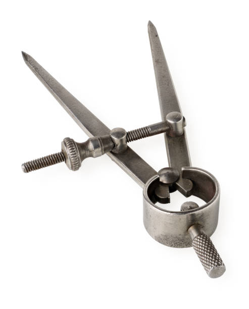 istock Pair of vintage steel compasses 1460507726