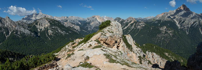 Beautiful mountain panorama in the Italian Dolomites