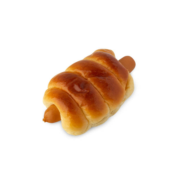 istock Sausage Bread isolated on white background with clipping path 1460511394