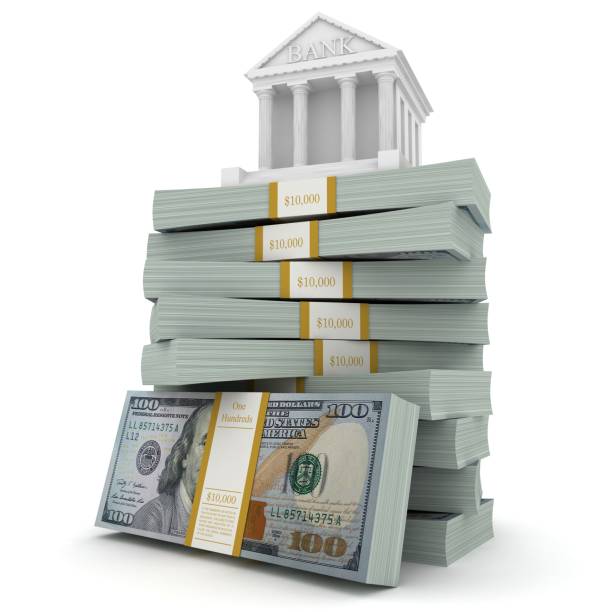 Bank loan finance money USA dollar stock photo