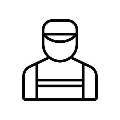 Car Mechanic outline vector icon isolated on white background. Car Mechanic line icon for web, mobile and ui design