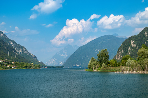 Idro lake, one of the lakes in the Italian Lake District in northern Italy.