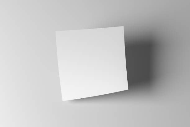 istock Square flyer paper mockup floating on white background 1460521912