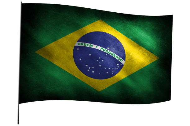 istock The flag of Brazil on a flagpole 1460523828
