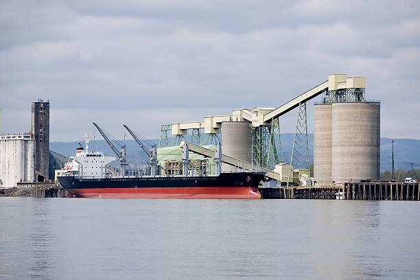 shipping grain stock photo