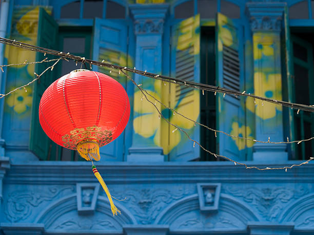 istock Hanging Red Lantern over Street in Chinatown 146053021