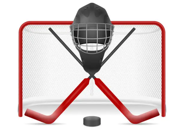 Vector illustration of Hockey equipment