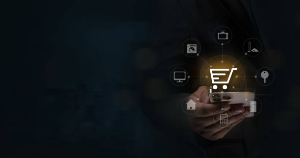 istock e-commerce shopping man phone and laptop using shopping E-commerce Internet Global Marketing Purchasing 1460534441